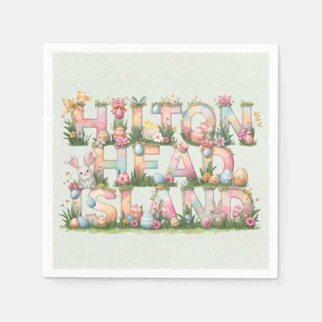 Happy Easter from Hilton Head Island Paper Napkin (Front)