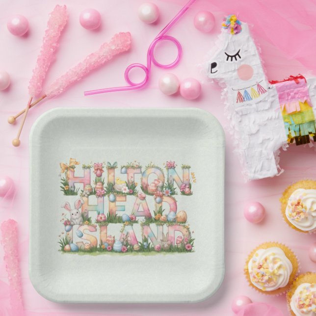 Happy Easter from Hilton Head Island Paper Plate (Party)