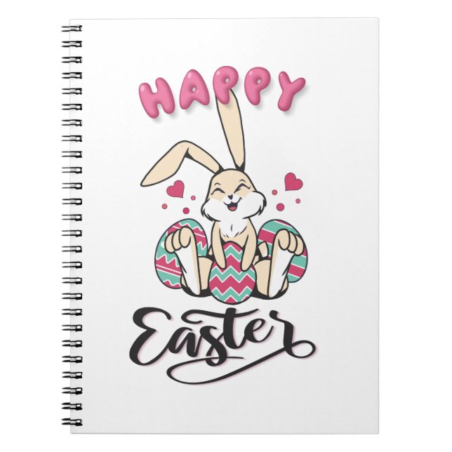 Happy Easter from lovely Easter Bunny Notebook (Front)