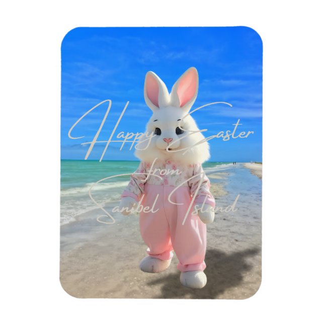 Happy Easter from Sanibel Island Florida Beach Magnet (Vertical)
