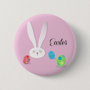 Happy Easter Funny Bunny 6 Cm Round Badge