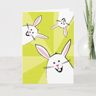 Happy Easter, Funny Bunny Greeting Card