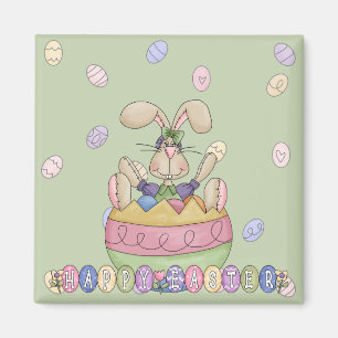 Happy Easter Funny Bunny Magnet