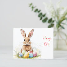 Happy Easter – Funny Bunny with Egg Delight