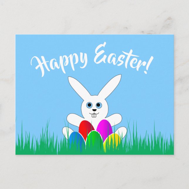 Happy Easter funny customisable Holiday Postcard (Front)
