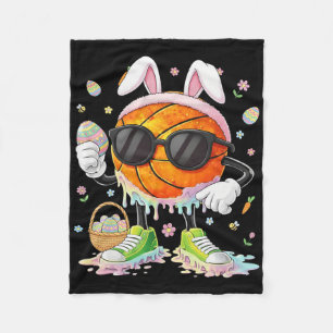 Happy Easter Funny Easter Bunny Sketll Men Boy Kid Fleece Blanket