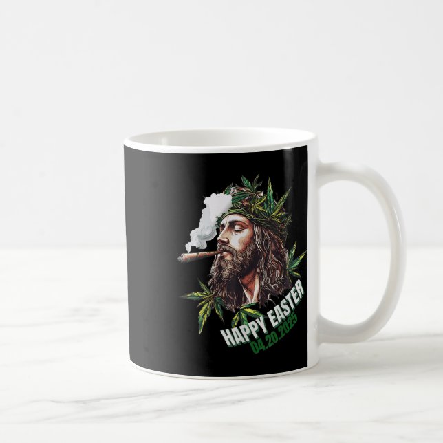 Happy Easter Funny Jesus 2025  Coffee Mug (Right)