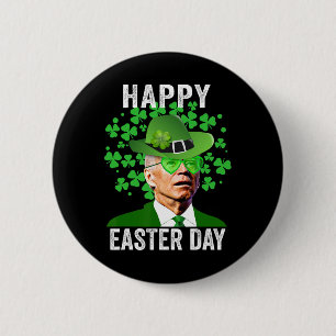 Happy Easter Funny Joe Biden Heart Gles St Patrick 6 Cm Round Badge
