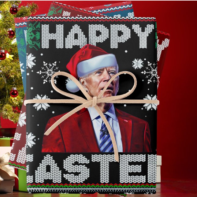Happy Easter Funny Joe Biden Santa Christmas Wrapping Paper Sheet (Creator Uploaded)