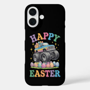 Happy Easter Funny Monster Truck Crush Eggs iPhone 16 Case