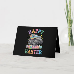 Happy Easter Funny Monster Truck Crush Eggs Thank You Card
