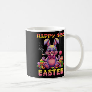Happy Easter Funny Smoking Easter Bunny Gift Men W Coffee Mug