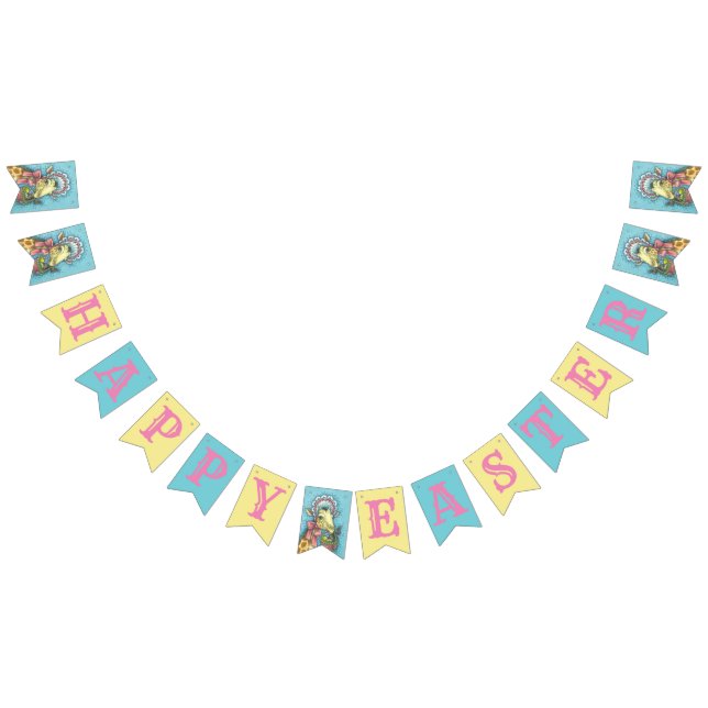 "HAPPY EASTER" GIRAFFE BUNTING BANNER Customise (All)