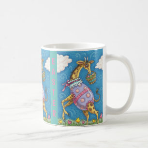 HAPPY EASTER, GIRAFFE & TULIPS HOLIDAY KIDS MUG