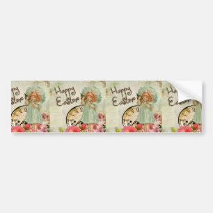happy easter girl bumper sticker