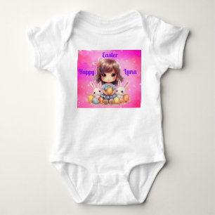 Happy Easter Girls Baby Bodysuit