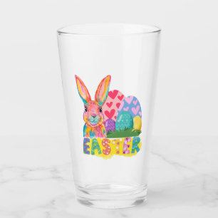 Happy easter glass