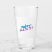 Happy Easter Glass Tumbler