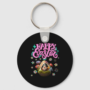 Happy Easter Gnome Easter Day Women Girls Key Ring
