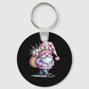 Happy Easter Gnome Easter Eggs Bunny Happy Easter  Key Ring