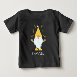 Happy Easter Gnome Juggling Carrots Baby T-Shirt