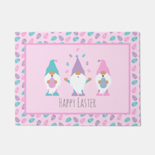 Happy Easter Gnome Juggling Easter Eggs Doormat