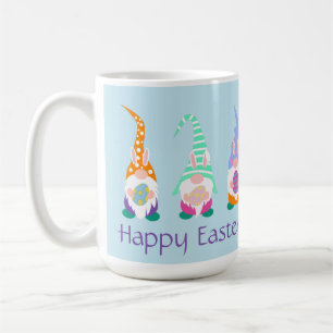 Happy Easter Gnome with Bunny Ears Spring Colours Coffee Mug