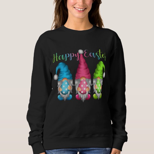 Happy Easter Gnomes Egg Hunting For Men Womens Kid Sweatshirt (Front)