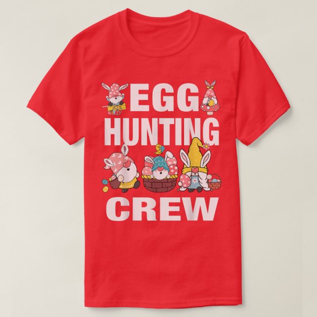 Happy Easter Gnomes with bunny ears Easter egg hun T-Shirt (Design Front)