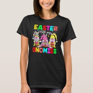 Happy Easter Gnomes With Bunny Ears Egg Hunting Ea T-Shirt