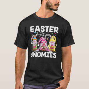Happy Easter Gnomes With Bunny Ears Egg Hunting Ea T-Shirt