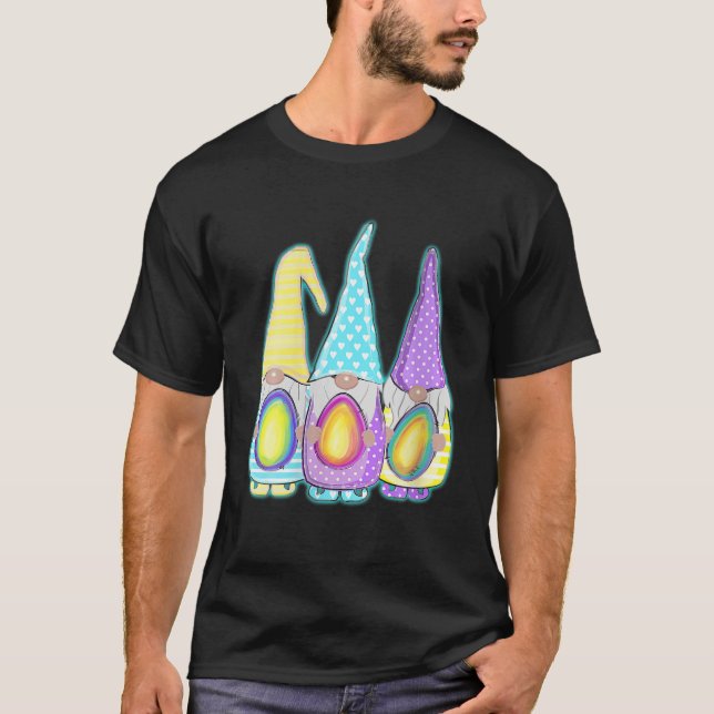 Happy Easter God Gnomes Egg Easter T-Shirt (Front)