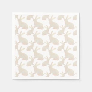 Happy Easter - Gold Bunny's pattern Napkin