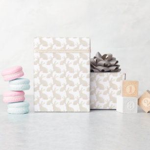 Happy Easter - Gold Bunny's pattern Wrapping Paper