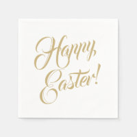 Happy Easter gold custom script typography elegant