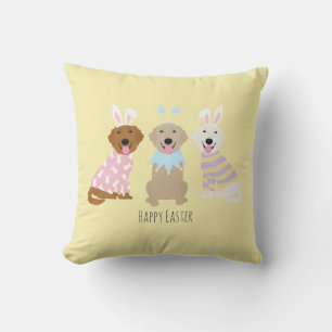 Happy Easter Golden Retriever Dogs Cushion