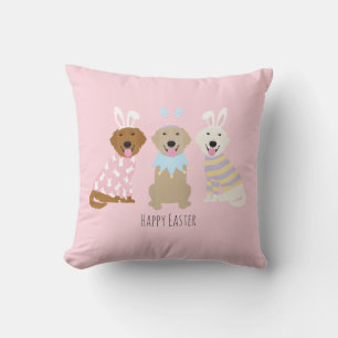 Happy Easter Golden Retriever Dogs Cushion