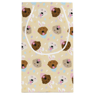 Happy Easter Golden Retriever Dogs Small Gift Bag