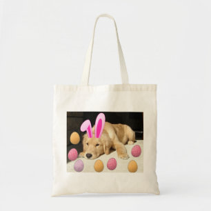 Happy Easter Golden Retriever Tote Bag