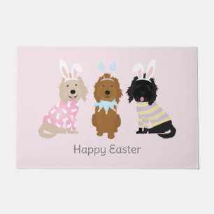 Happy Easter Goldendoodle Dogs Doormat