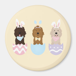 Happy Easter Goldendoodle Dogs Magnet