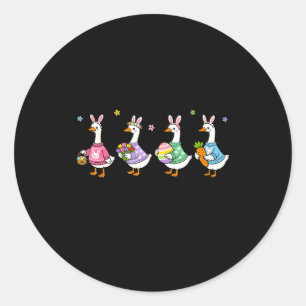 Happy Easter Goose Eggs Easter Classic Round Sticker