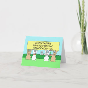 Happy Easter Granddaughter Cute Bunnies Card