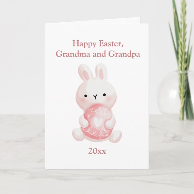 Happy Easter Grandma and Grandpa Photo  Card (Front)