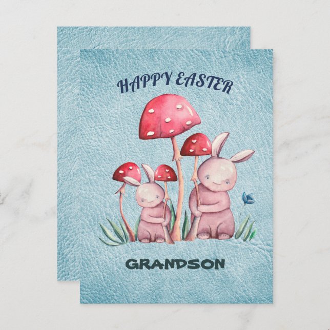 Happy Easter Grandson Postcard (Front/Back)