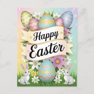 Happy Easter Graphic Design Art Postcard