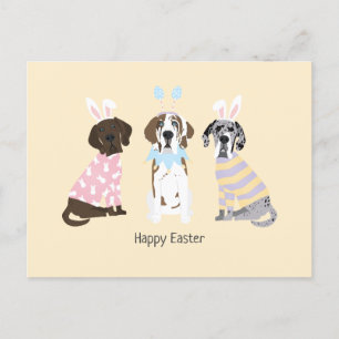Happy Easter Great Dane Dogs Postcard
