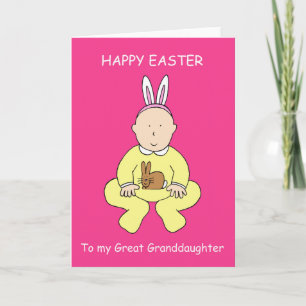 Happy Easter Great Granddaughter. Holiday Card