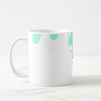 Happy Easter green eggs pastel name date simple Coffee Mug