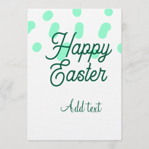 Happy Easter green eggs pastel name date simple Invitation